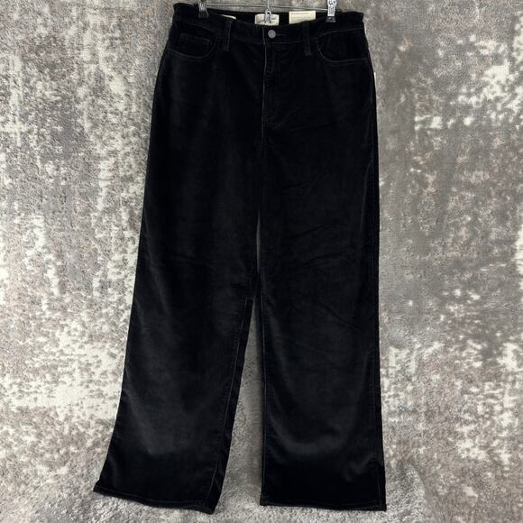 NEW Universal Thread Size 12/31 Relaxed Wide Leg Corduroy Jeans Pants Black NWT - Picture 1 of 14